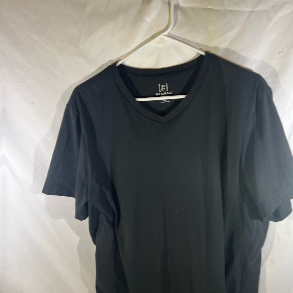 George Men's Charcoal V-Neck Tee